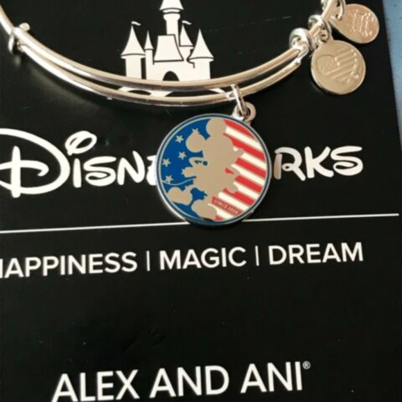 ALEX AND ANI Mickey Mouse American Flag SILVER WDW - Picture 3 of 3